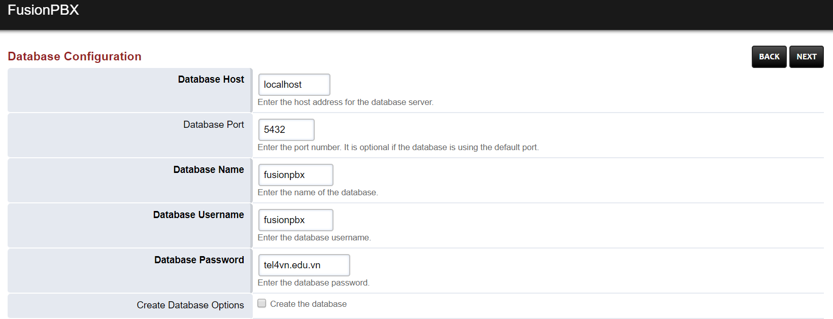 Cài đặt FusionPBX