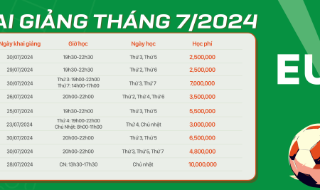 Lịch Khai Giảng Tháng 07-2024