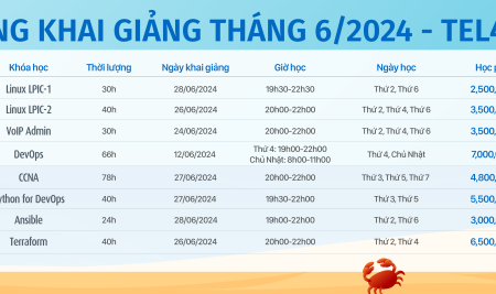 Lịch Khai Giảng Tháng 06-2024