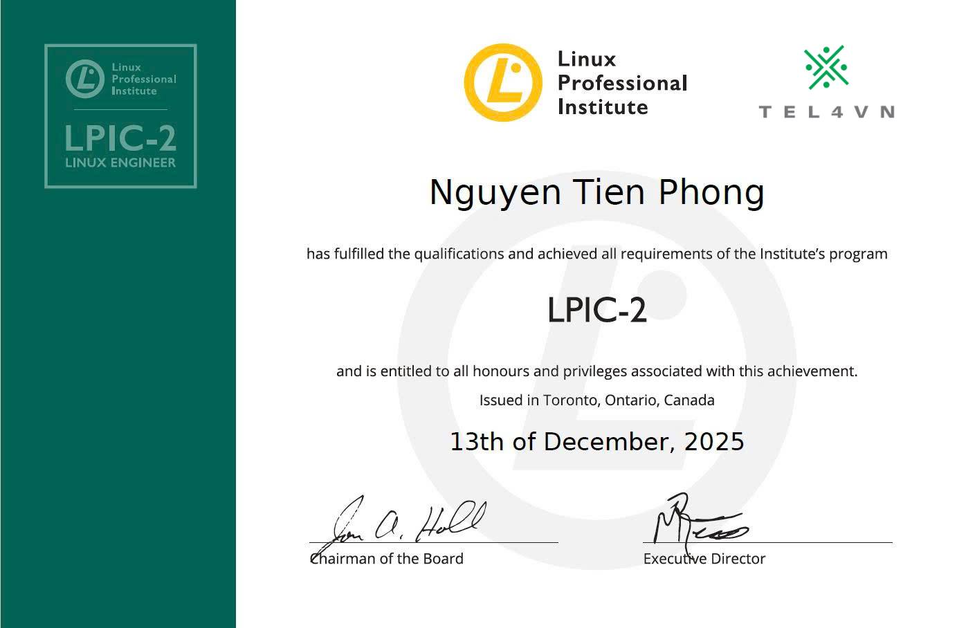 TEL4VN – Đơn vị đào tạo LPIC chuẩn quốc tế và Platinum Partner đầu tiên của LPI tại Việt Nam