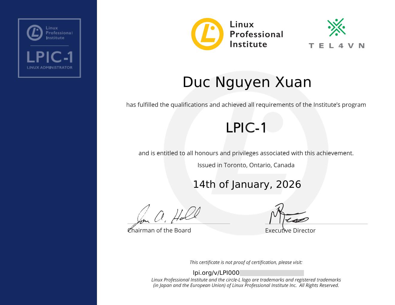 TEL4VN – Đơn vị đào tạo LPIC chuẩn quốc tế và Platinum Partner đầu tiên của LPI tại Việt Nam